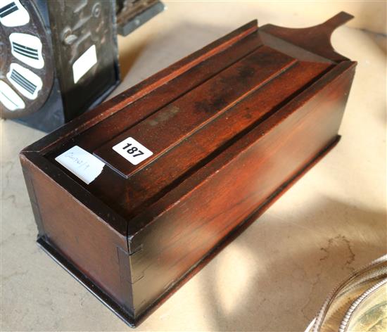 Georgian mahogany candle box